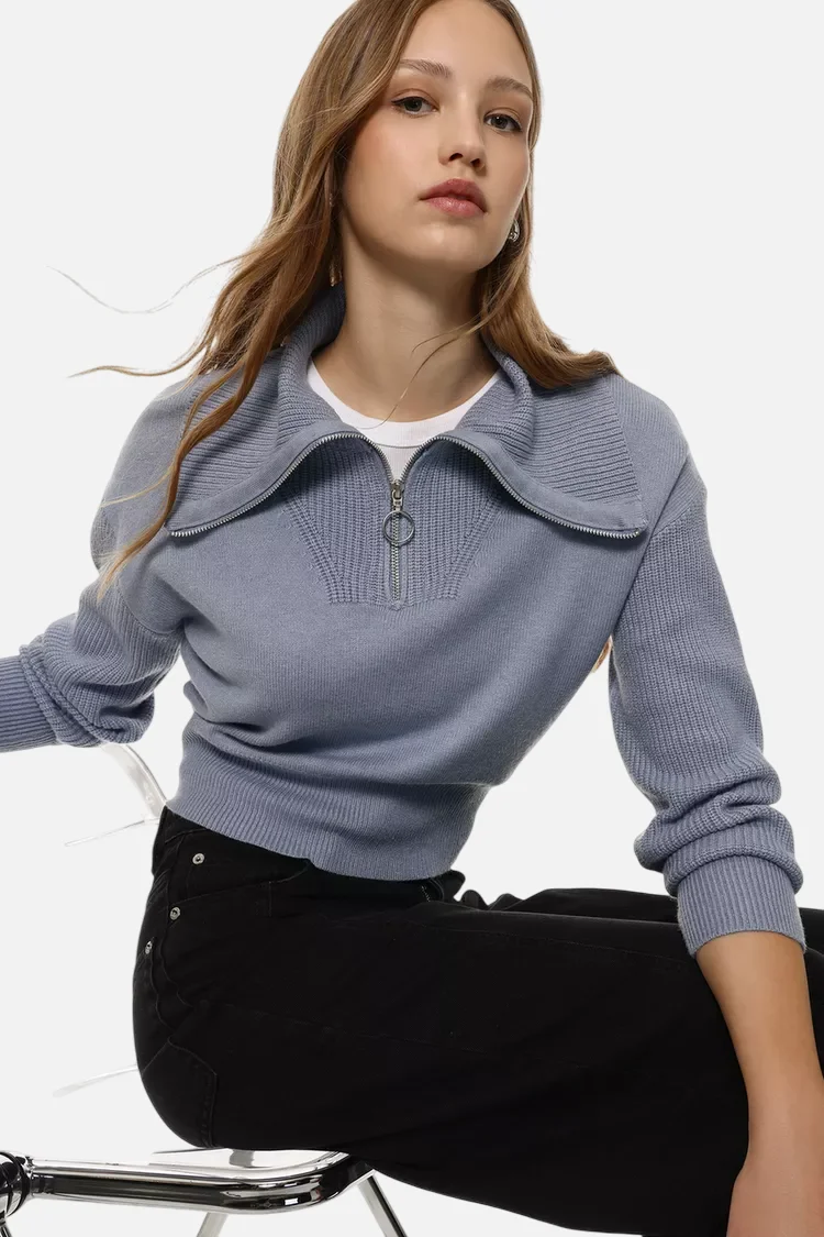 Zip neck jumper - Imagem 4